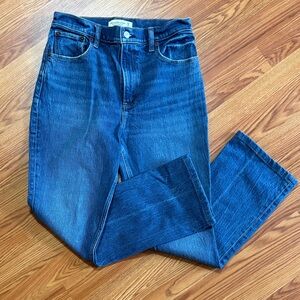 Abercrombie & Fitch 70s Vintage Flare Ultra High Rise Denim Jeans Size 28 Short